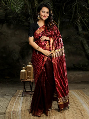 Pure Tussar Dupion Silk Saree – Elegant Royal Rich Weave