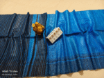 Pure Tussar Khicha Silk Saree – Master Border Weaving Design