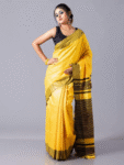 Pure Tussar Khicha Silk Saree – Master Border Weaving Design