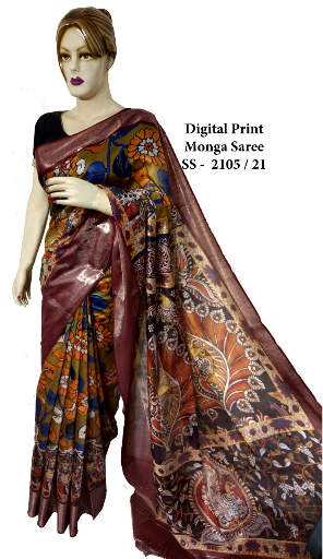 Pure Tussar Khicha Silk Saree – Master Border Weaving Design