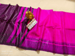 Pure Tussar Khicha Silk Saree – Master Border Weaving Design
