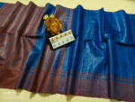 Pure Tussar Khicha Silk Saree – Master Border Weaving Design