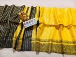 Pure Tussar Khicha Silk Saree – Master Border Weaving Design