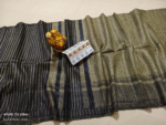 Pure Tussar Khicha Silk Saree – Master Border Weaving Design