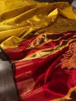 Pure Tussar Dupion Silk Saree – Elegant Royal Rich Weave